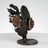 De cœur sur cœur III - Sculpture acier bronze - Buil