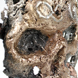 Vanité de l'alpha à l'oméga - sculpture crane metal acier bronze