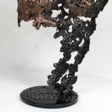 Pavarti Ombre et Lumière - Sculpture corps masculin dentelle metal acier bronze