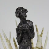 Muse drapée - Sculpture Muse en acier avec drapé en verre - Buil