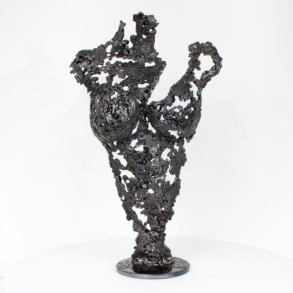 Pavarti seconde vie - Sculpture corps féminin dentelle métal