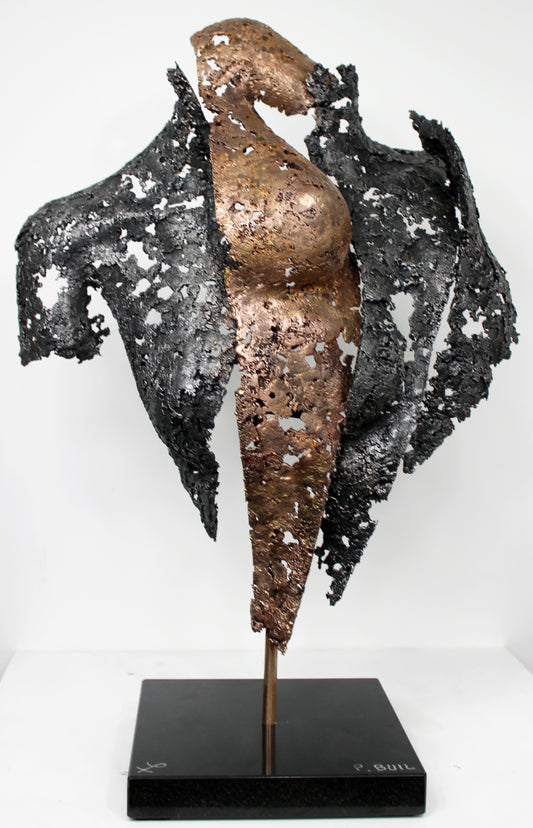 Connect the first - Sculpture en dentelle de Bronze et d'acier - Buil