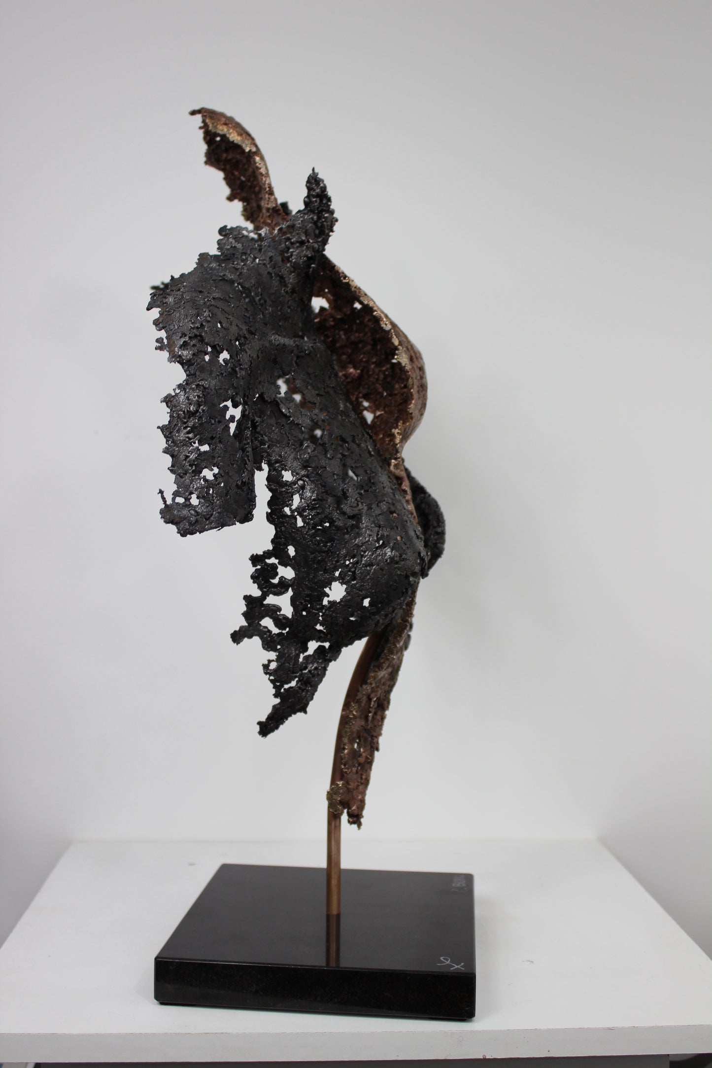 Connect the first - Sculpture en dentelle de Bronze et d'acier - Buil