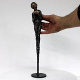 Muse 24-23 - Sculpture femme dentelle metal acier bronze