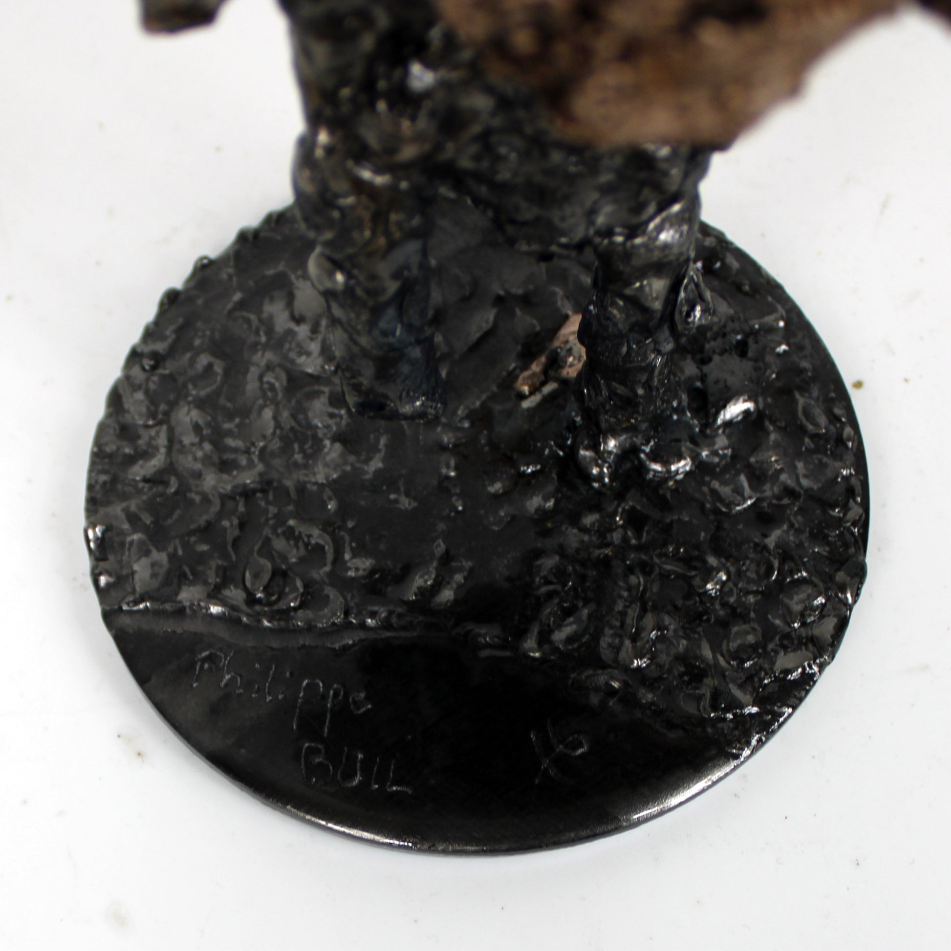 Eros et Agape 26-23 - Sculpture cranes dentelle metal acier bronze