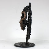 Crane 27-23 - Sculpture tete de mort en dentelle de metal acier et bronze