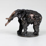 Elephant 28-23 - Sculpture animal - Eléphant en dentelle de métal acier et bronze