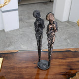 Duo de muses 32-33 - Sculpture femmes métal Bronze et Acier