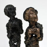 Duo de muses 32-33 - Sculpture femmes métal Bronze et Acier