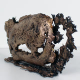 Buffon Martre - sculpture martre en gouttes de Bronze et d'Acier - Buil