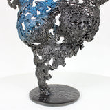 Pavarti Oceanie - Sculpture bustier femme dentelle metal patine bleue