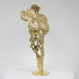 Pavarti Sublime - Sculpture corps femme dentelle metal et feuilles or 24 carats
