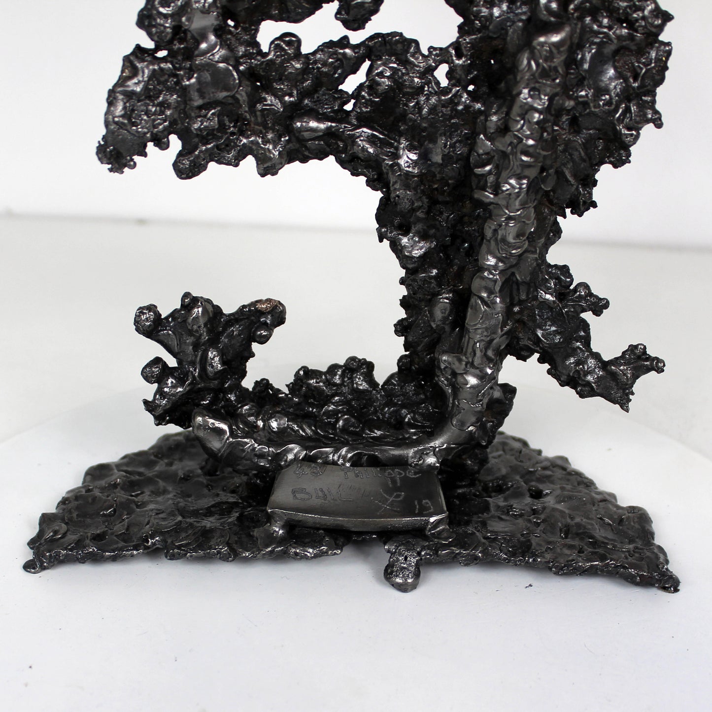 Belisama Rouge Carmin - Sculpture Buste femme dentelle Bronze Acier et verre - Buil