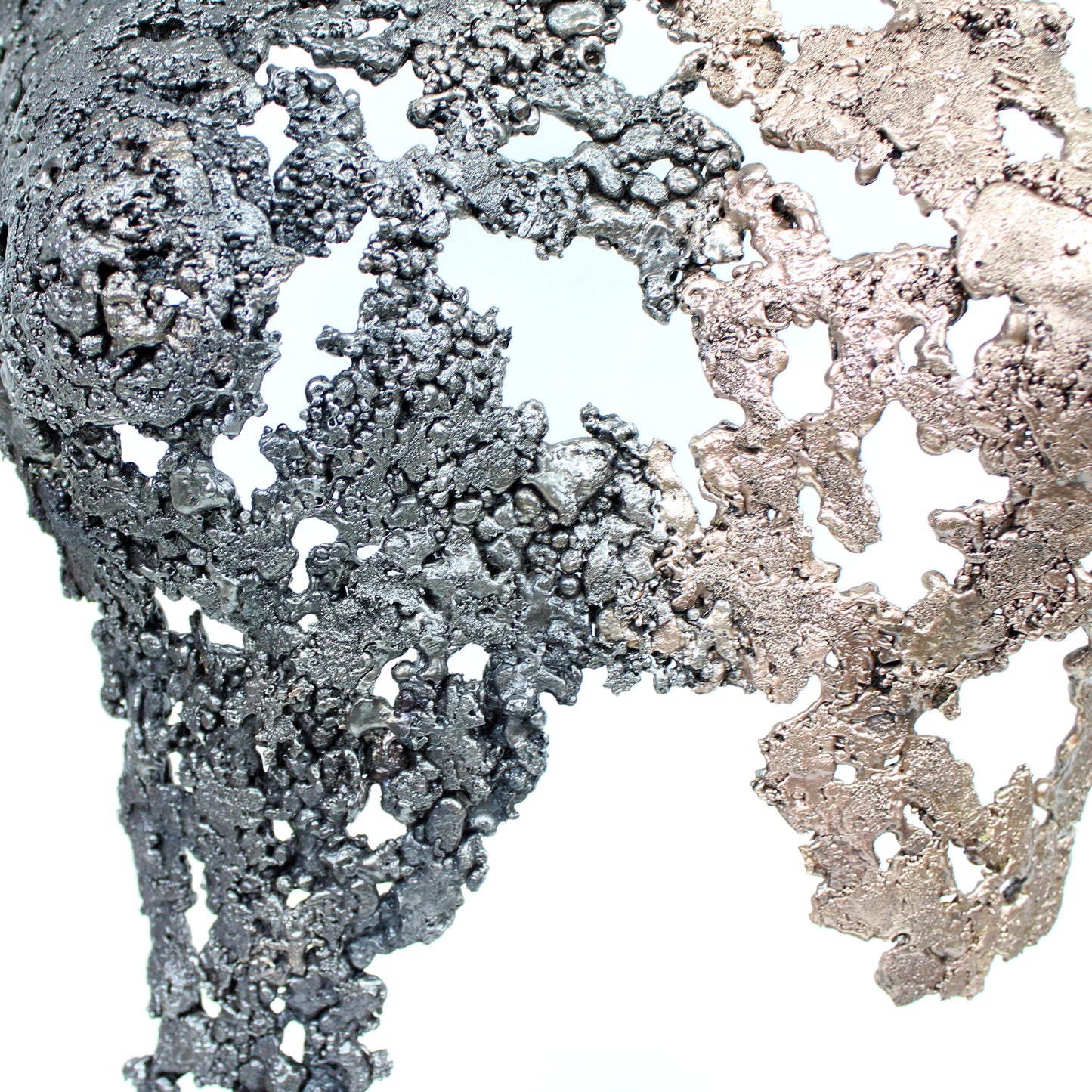 Belisama Tradition - Sculpture bustier femme dentelle métal bronze et acier