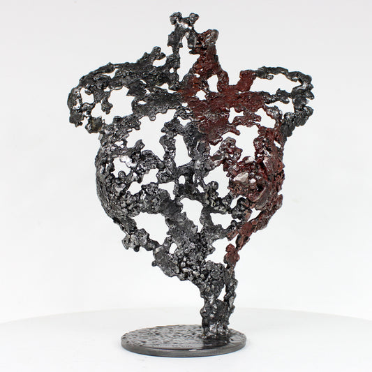 Pavarti Steppe - Sculpture corps feminin dentelle metal et patine terre