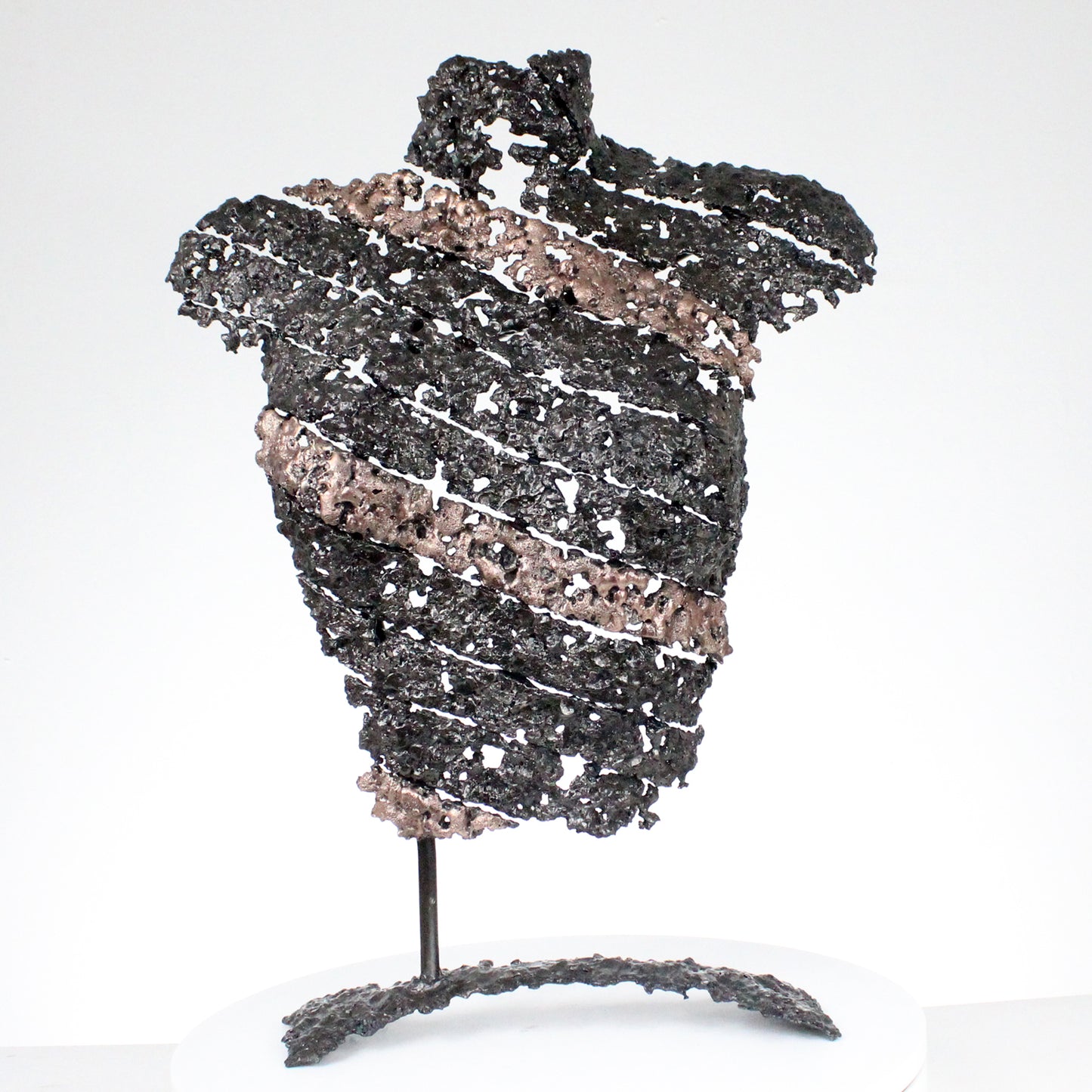 Belisama La femme ruban - Sculpture métal buste feminin acier bronze - Buil