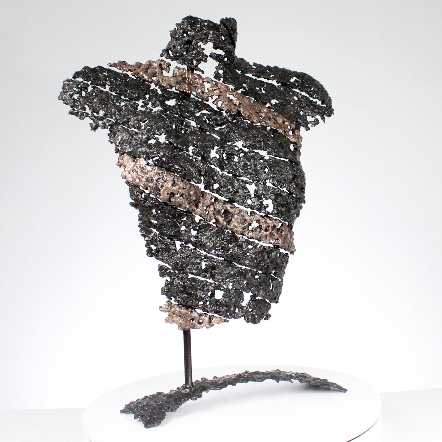 Belisama La femme ruban - Sculpture métal buste feminin acier bronze - Buil