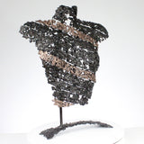 Belisama La femme ruban - Sculpture métal buste feminin acier bronze - Buil
