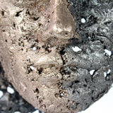 Une larme 51-21 - Sculpture visage métal dentelle bronze acier et chrome - Buil
