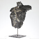 Belisama Lutchia - Sculpture buste femme dentelle métal acier et laiton