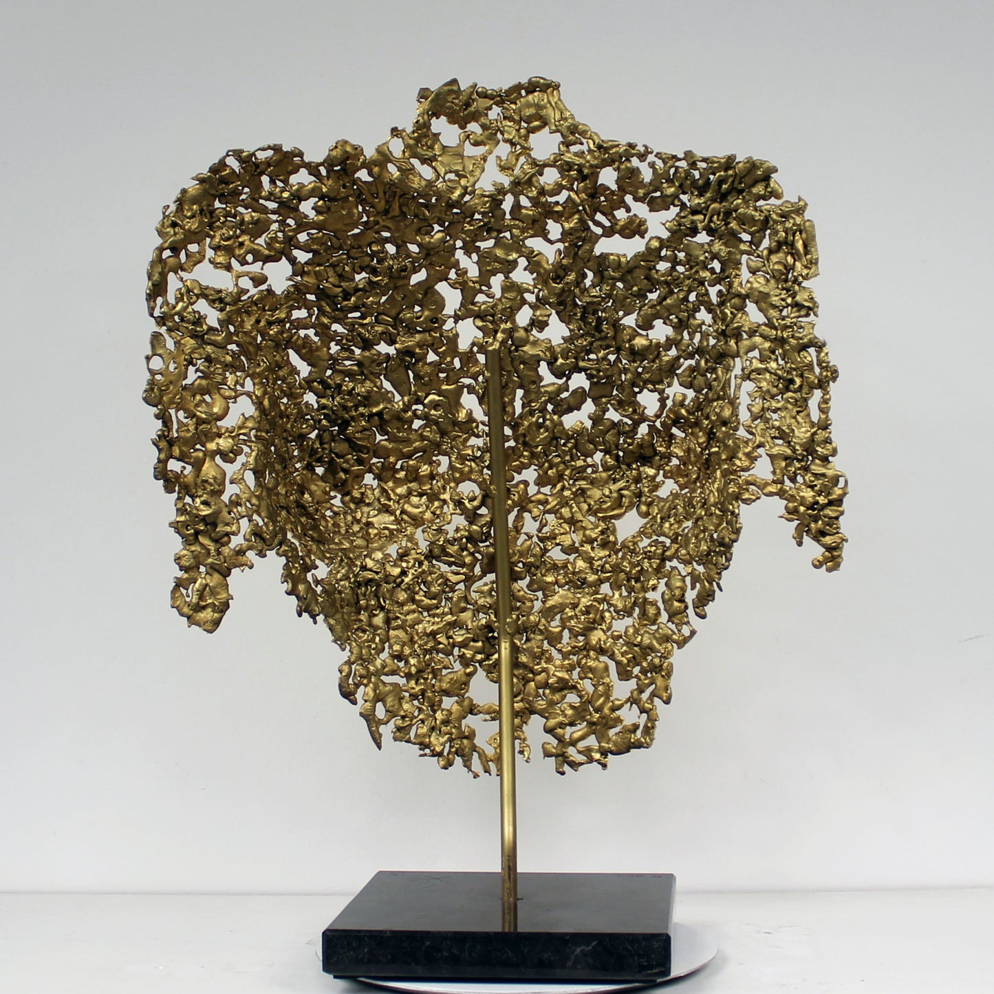 Belisama Golden Dawn - Sculpture buste femme dentelle bronze et Or - Buil