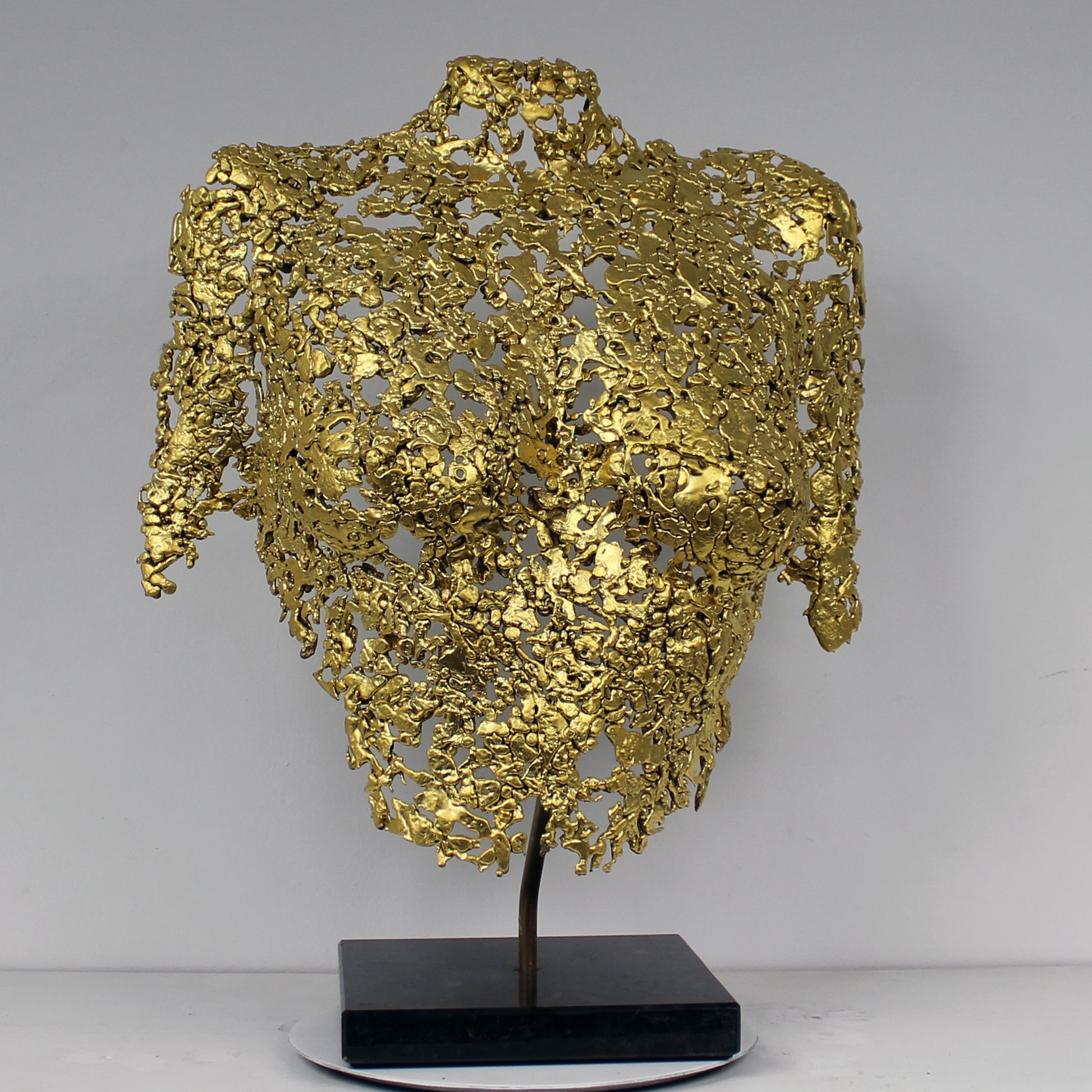 belisama golden dawn - bronze and gold lace woman bust sculpture Sculpture BUIL belisama golden dawn - bronze and gold lace woman bust sculpture Sculpture BUIL