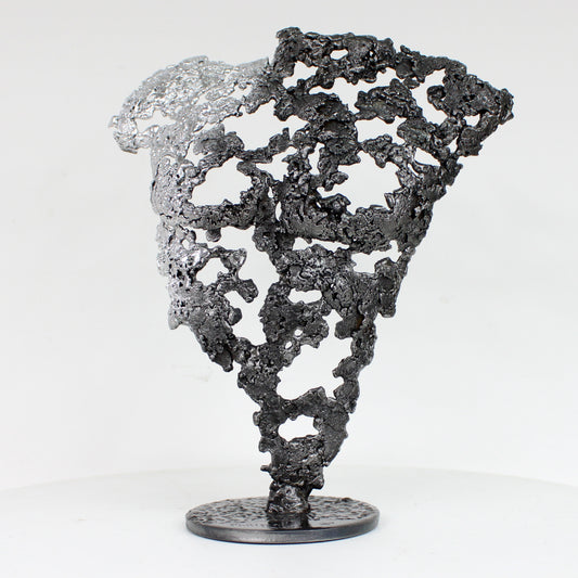 Pavarti Surfeur - Sculpture corps masculin dentelle metal et chrome