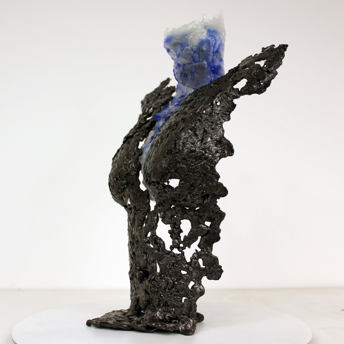 Pavarti Océan - Sculpture corps dentelle acier et verre - Buil