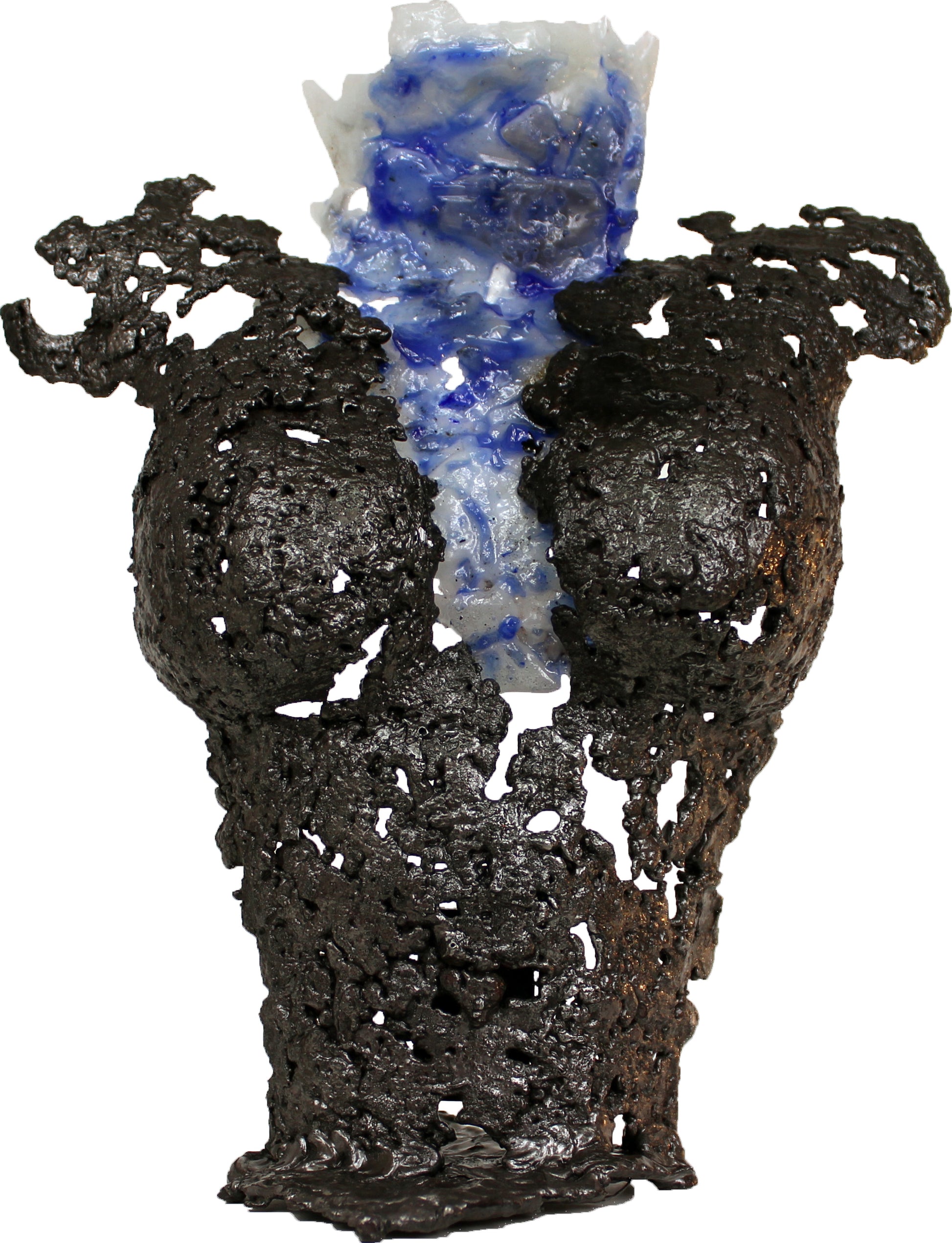 Pavarti Océan - Sculpture corps dentelle acier et verre - Buil