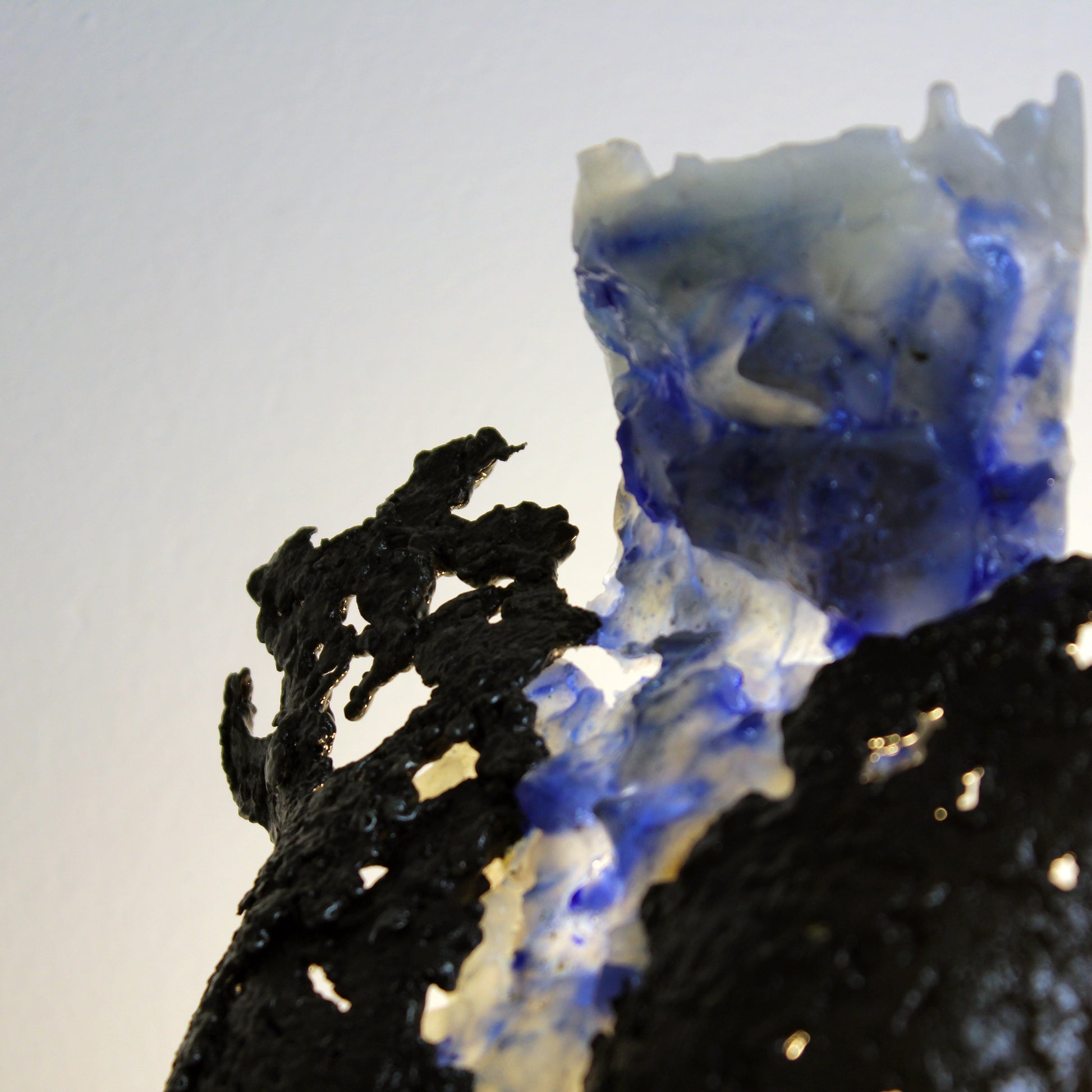 Pavarti Océan - Sculpture corps dentelle acier et verre - Buil