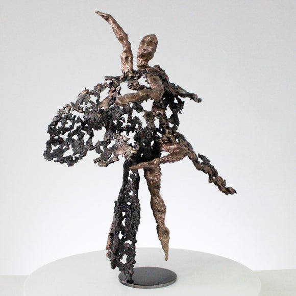 Soir de première - Sculpture danseuse métal dentelle acier, bronze -  Dancer woman metal artwork - lace steel bronze - Buil