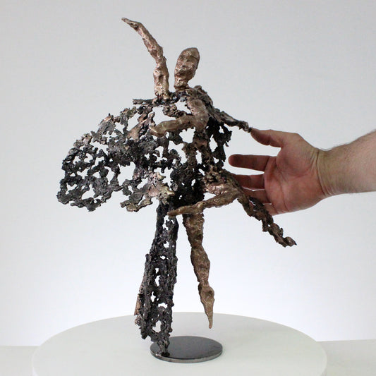 Soir de première - Sculpture danseuse métal dentelle acier, bronze -  Dancer woman metal artwork - lace steel bronze - Buil