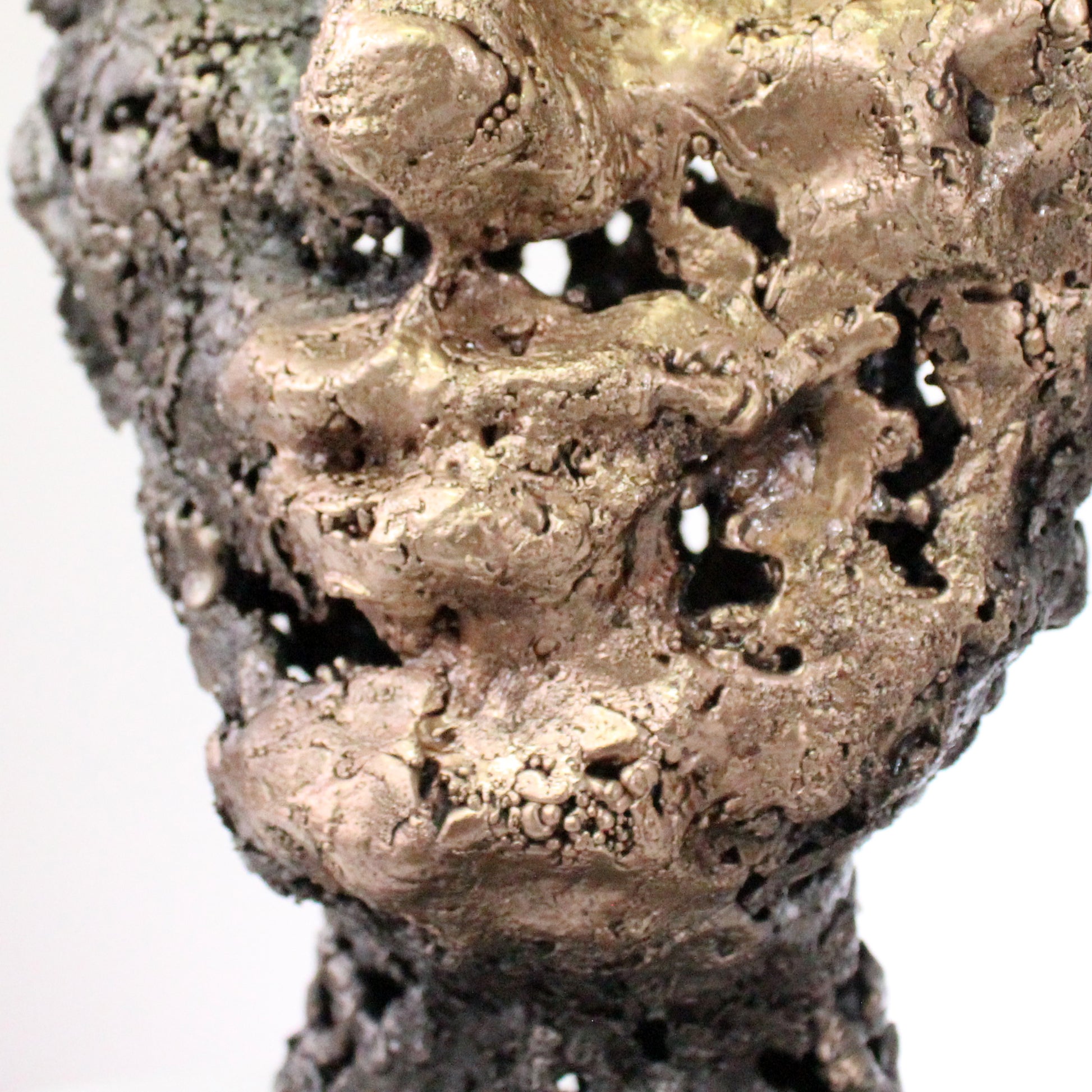 Un Roc - Sculpture tête métal dentelle acier, bronze -  Head metal artwork - lace steel bronze - Buil