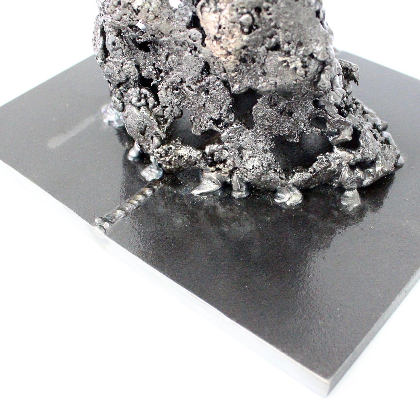 Un Roc - Sculpture tête métal dentelle acier, bronze -  Head metal artwork - lace steel bronze - Buil