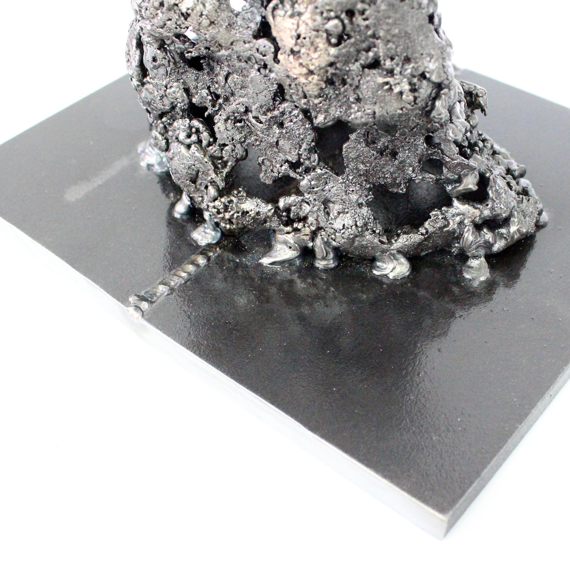 Un Roc - Sculpture tête métal dentelle acier, bronze -  Head metal artwork - lace steel bronze - Buil