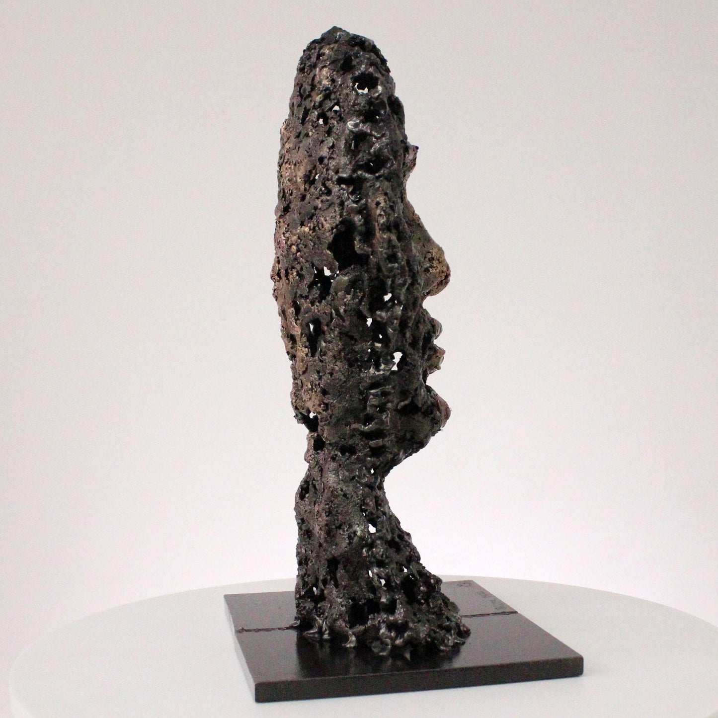 Un Roc - Sculpture tête métal dentelle acier, bronze -  Head metal artwork - lace steel bronze - Buil