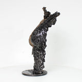 Pavarti The Show - Sculpture metal corps femme dentelle acier et bronze