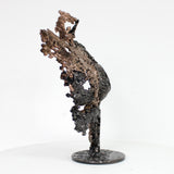 Pavarti The Show - Sculpture metal corps femme dentelle acier et bronze