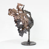 Pavarti The Show - Sculpture metal corps femme dentelle acier et bronze