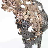 Pavarti The Show - Sculpture metal corps femme dentelle acier et bronze