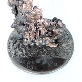 Montagne Yogi 89-22 - Sculpture dos en bronze sur dentelle acier et bronze