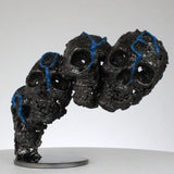 Cranes love - Sculpture cranes metal - Tete de mort Acier éciture Love en pigments fluorescents