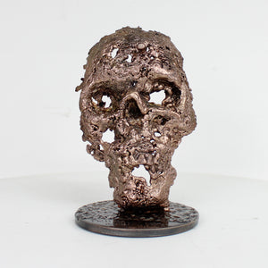 Crane 95-22 - Sculpture tete de mort en dentelle de bronze