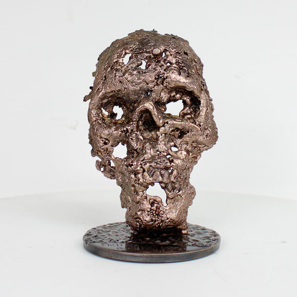 Crane 95-22 - Sculpture tete de mort en dentelle de bronze