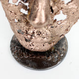 Une larme 96-22 - Sculpture visage en dentelle de bronze
