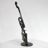 Oublie des dieux 97-22 - Sculpture violon dentelle acier et laiton