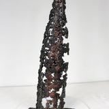 BOUTEILLE POIRE – Sculpture bouteille eau de vie métal en dentelle acier et cuivre - Buil