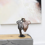 Pavarti Idylle - Sculpture buste femme dentelle metal acier et bronze