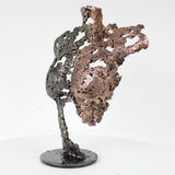 Pavarti Idylle - Sculpture buste femme dentelle metal acier et bronze