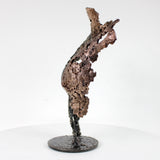 Pavarti Idylle - Sculpture buste femme dentelle metal acier et bronze